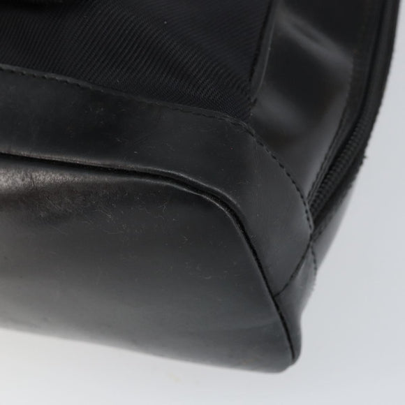 GUCCI Bamboo Bag Nylon Enamel 2way Black Silver 003 2058 0059 5 Auth gh1147