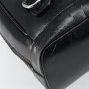 GUCCI Bamboo Bag Nylon Enamel 2way Black Silver 003 2058 0059 5 Auth gh1147-15