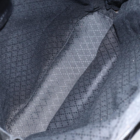 GUCCI Bamboo Bag Nylon Enamel 2way Black Silver 003 2058 0059 5 Auth gh1147