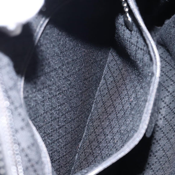 GUCCI Bamboo Bag Nylon Enamel 2way Black Silver 003 2058 0059 5 Auth gh1147