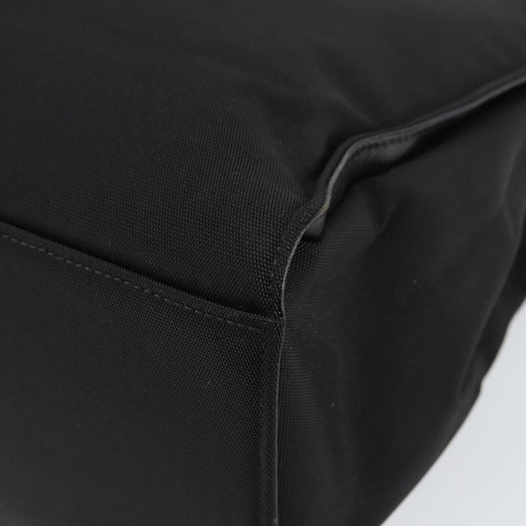 GUCCI Bamboo Hand Bag Nylon Black Silver 002 1010 Auth gh1148