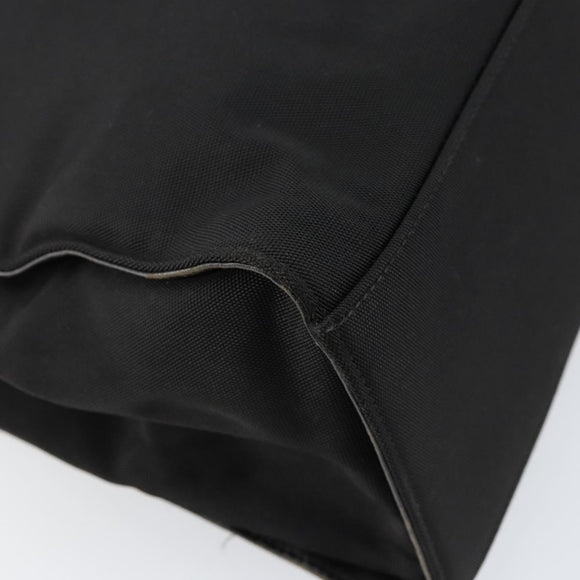 GUCCI Bamboo Hand Bag Nylon Black Silver 002 1010 Auth gh1148