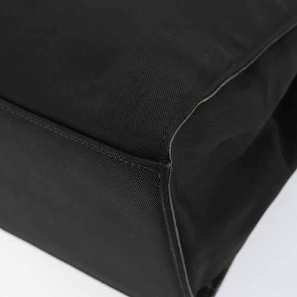 GUCCI Bamboo Hand Bag Nylon Black Silver 002 1010 Auth gh1148