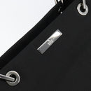 GUCCI Bamboo Hand Bag Nylon Black Silver 002 1010 Auth gh1148-17