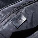 GUCCI Bamboo Hand Bag Nylon Black Silver 002 1010 Auth gh1148-18