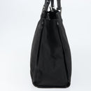 GUCCI Bamboo Hand Bag Nylon Black Silver 002 1010 Auth gh1148-4