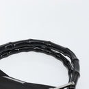 GUCCI Bamboo Hand Bag Nylon Black Silver 002 1010 Auth gh1148-8
