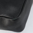 GUCCI Bamboo Hand Bag Leather Black Gold 000 3444 0580 Auth gh1149-15