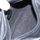 GUCCI Bamboo Hand Bag Leather Black Gold 000 3444 0580 Auth gh1149-10