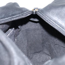 GUCCI Bamboo Hand Bag Leather Black Gold 000 3444 0580 Auth gh1149-19