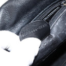 GUCCI Bamboo Hand Bag Leather Black Gold 000 3444 0580 Auth gh1149-12