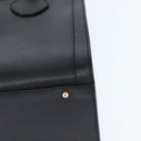 GUCCI Bamboo Hand Bag Leather Black Gold 002 1186 0260 Auth gh1150-14