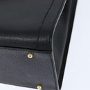 GUCCI Bamboo Hand Bag Leather Black Gold 002 1186 0260 Auth gh1150-16