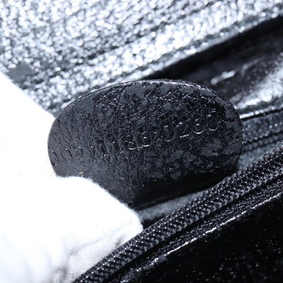 GUCCI Bamboo Hand Bag Leather Black Gold 002 1186 0260 Auth gh1150