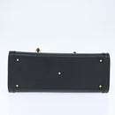GUCCI Bamboo Hand Bag Leather Black Gold 002 1186 0260 Auth gh1150-5
