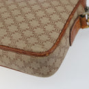CELINE Macadam Canvas Clutch Bag PVC Beige Gold Auth gh1151-15