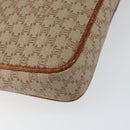 CELINE Macadam Canvas Clutch Bag PVC Beige Gold Auth gh1151-16