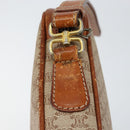 CELINE Macadam Canvas Clutch Bag PVC Beige Gold Auth gh1151-9