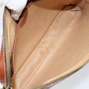 CELINE Macadam Canvas Clutch Bag PVC Beige Gold Auth gh1151-11