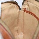 CELINE Macadam Canvas Clutch Bag PVC Beige Gold Auth gh1151-19