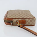 CELINE Macadam Canvas Clutch Bag PVC Beige Gold Auth gh1151-4