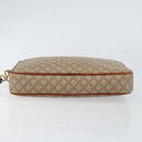 CELINE Macadam Canvas Clutch Bag PVC Beige Gold Auth gh1151-6