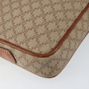 CELINE Macadam Canvas Clutch Bag PVC Beige Gold Auth gh1151-14