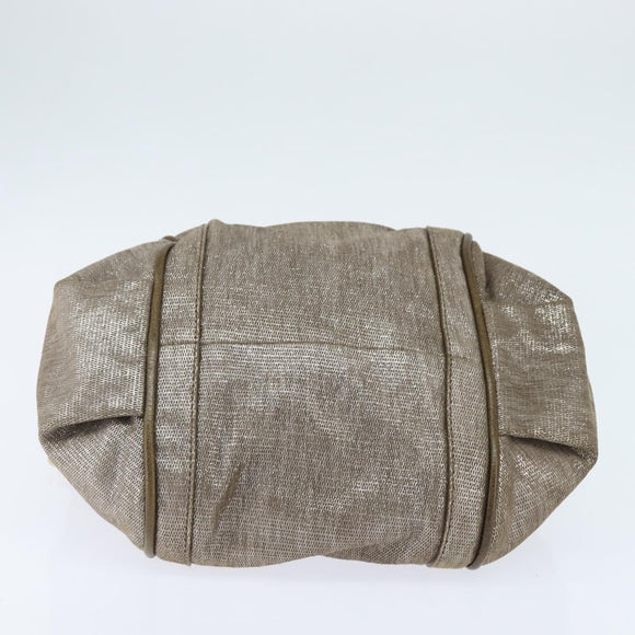 Chloe Etel Hand Bag Leather 2way Beige Gold Auth gh1152