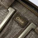 Chloe Etel Hand Bag Leather 2way Beige Gold Auth gh1152-18