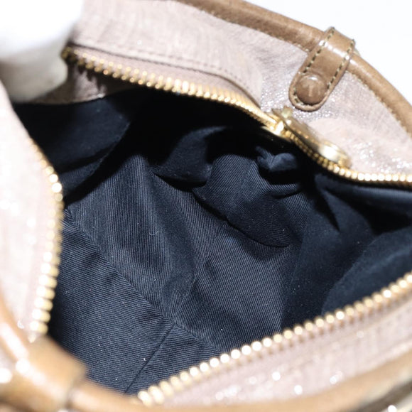 Chloe Etel Hand Bag Leather 2way Beige Gold Auth gh1152