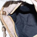 Chloe Etel Hand Bag Leather 2way Beige Gold Auth gh1152-21