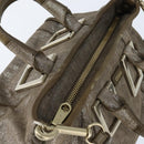 Chloe Etel Hand Bag Leather 2way Beige Gold Auth gh1152-6