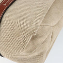 Chloe Woody La Tote Bag Canvas Leather Beige Brown Auth gh1153-15