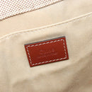 Chloe Woody La Tote Bag Canvas Leather Beige Brown Auth gh1153-17