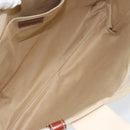 Chloe Woody La Tote Bag Canvas Leather Beige Brown Auth gh1153-11