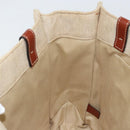 Chloe Woody La Tote Bag Canvas Leather Beige Brown Auth gh1153-19