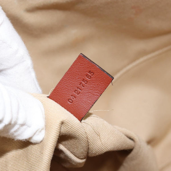 Chloe Woody La Tote Bag Canvas Leather Beige Brown Auth gh1153