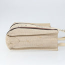 Chloe Woody La Tote Bag Canvas Leather Beige Brown Auth gh1153-3