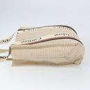 Chloe Woody La Tote Bag Canvas Leather Beige Brown Auth gh1153-4