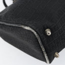 FENDI Zucchino Canvas Hand Bag Black Auth gh1154-14