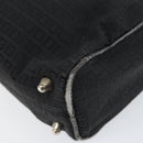 FENDI Zucchino Canvas Hand Bag Black Auth gh1154-15