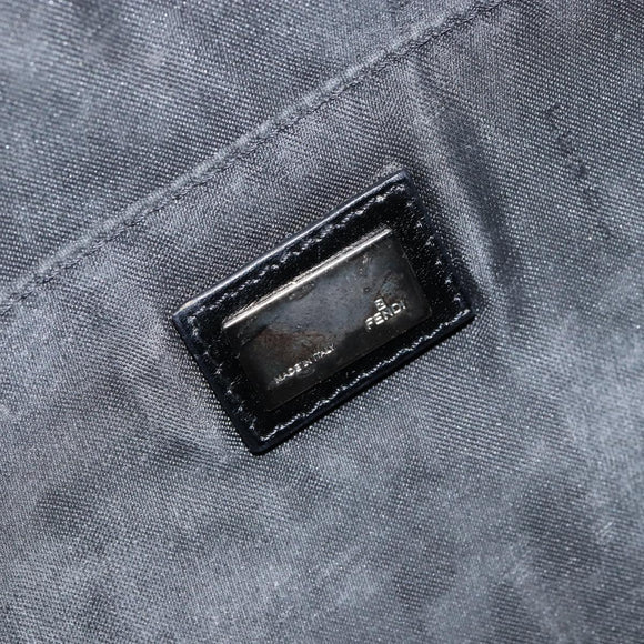 FENDI Zucchino Canvas Hand Bag Black Auth gh1154