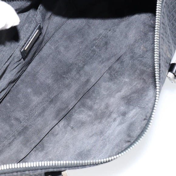 FENDI Zucchino Canvas Hand Bag Black Auth gh1154