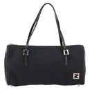 FENDI Zucchino Canvas Hand Bag Black Auth gh1154-13
