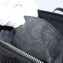 FENDI Zucchino Canvas Hand Bag Black Auth gh1154-12