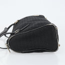 FENDI Zucchino Canvas Hand Bag Black Auth gh1154-4