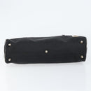 FENDI Zucchino Canvas Hand Bag Black Auth gh1154-5
