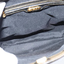 FENDI Pecan Canvas Hand Bag PVC 2way Black Brown Auth gh1157-11