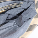 FENDI Pecan Canvas Hand Bag PVC 2way Black Brown Auth gh1157-19