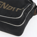 FENDI Shoulder Bag Nylon Black Gold Auth gh1158-15